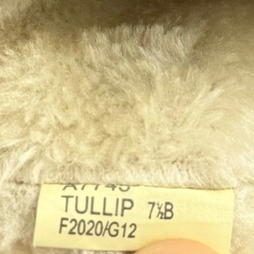 Coach Vintage Tulip Boots Women's 7.5B Suede Fur Lined Tan Signature C Y2K 2000s